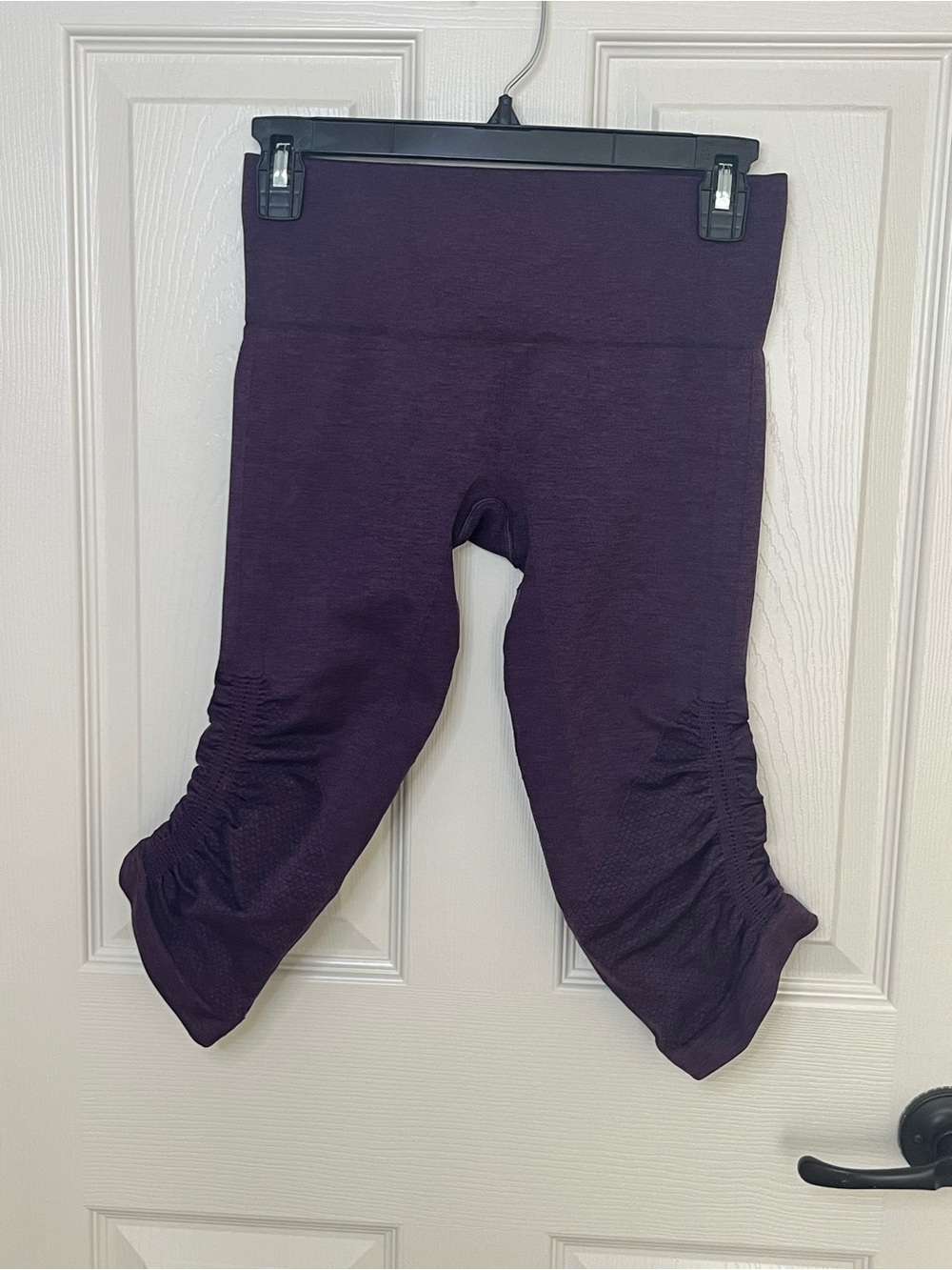 lululemon athletica Deep Purple Capri Leggings with Side Ruching